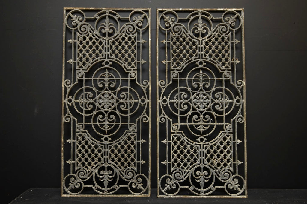 Pair French Wrought Iron Grills