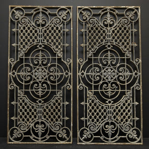 Pair French Wrought Iron Grills