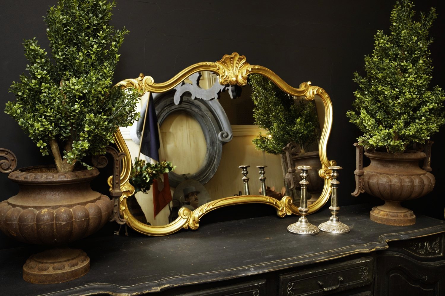 Italian Gold Gilded Mantel Mirror