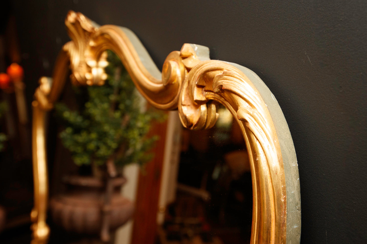 Italian Gold Gilded Mantel Mirror