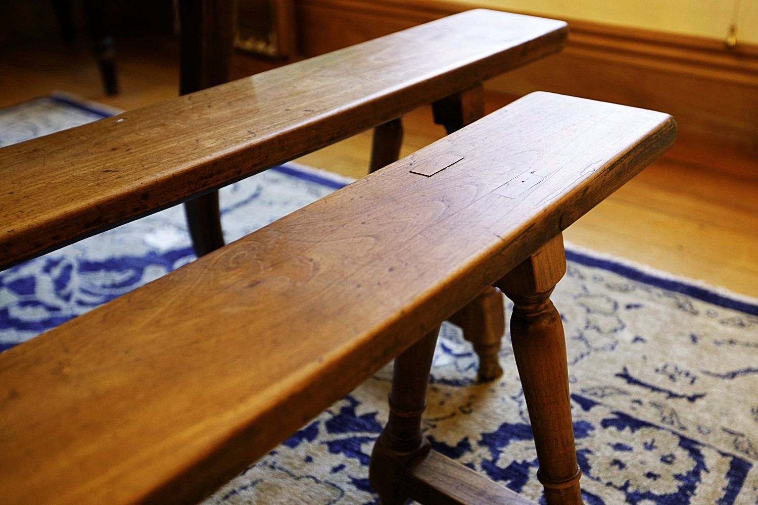 19th Century French Walnut Bench Seats