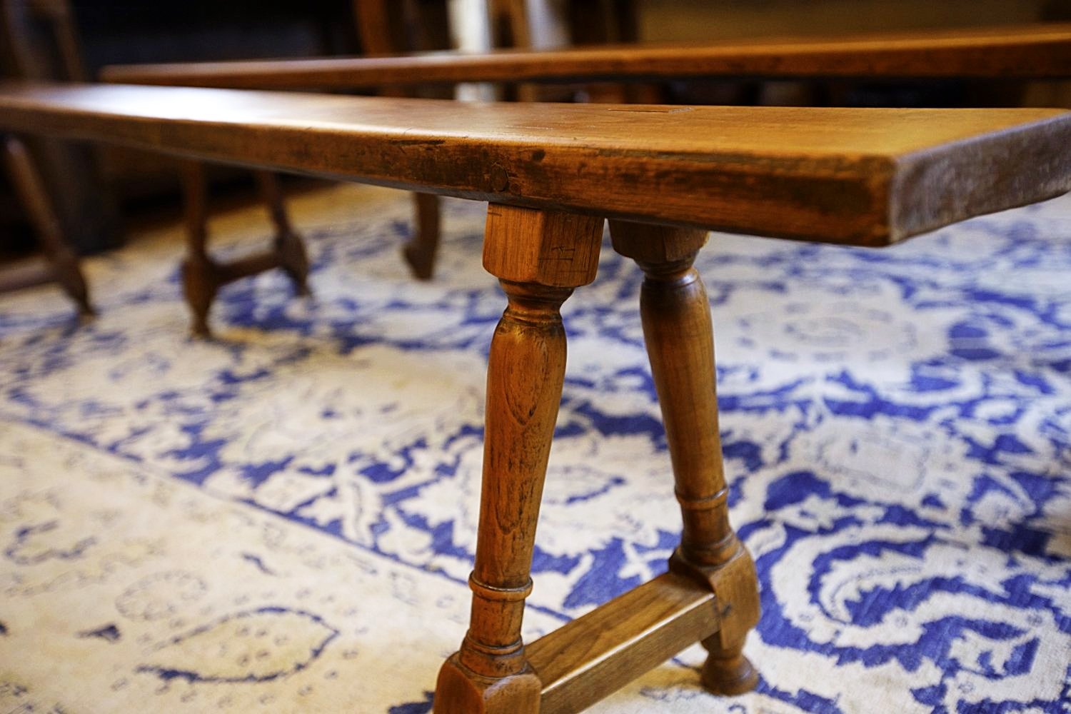19th Century French Walnut Bench Seats