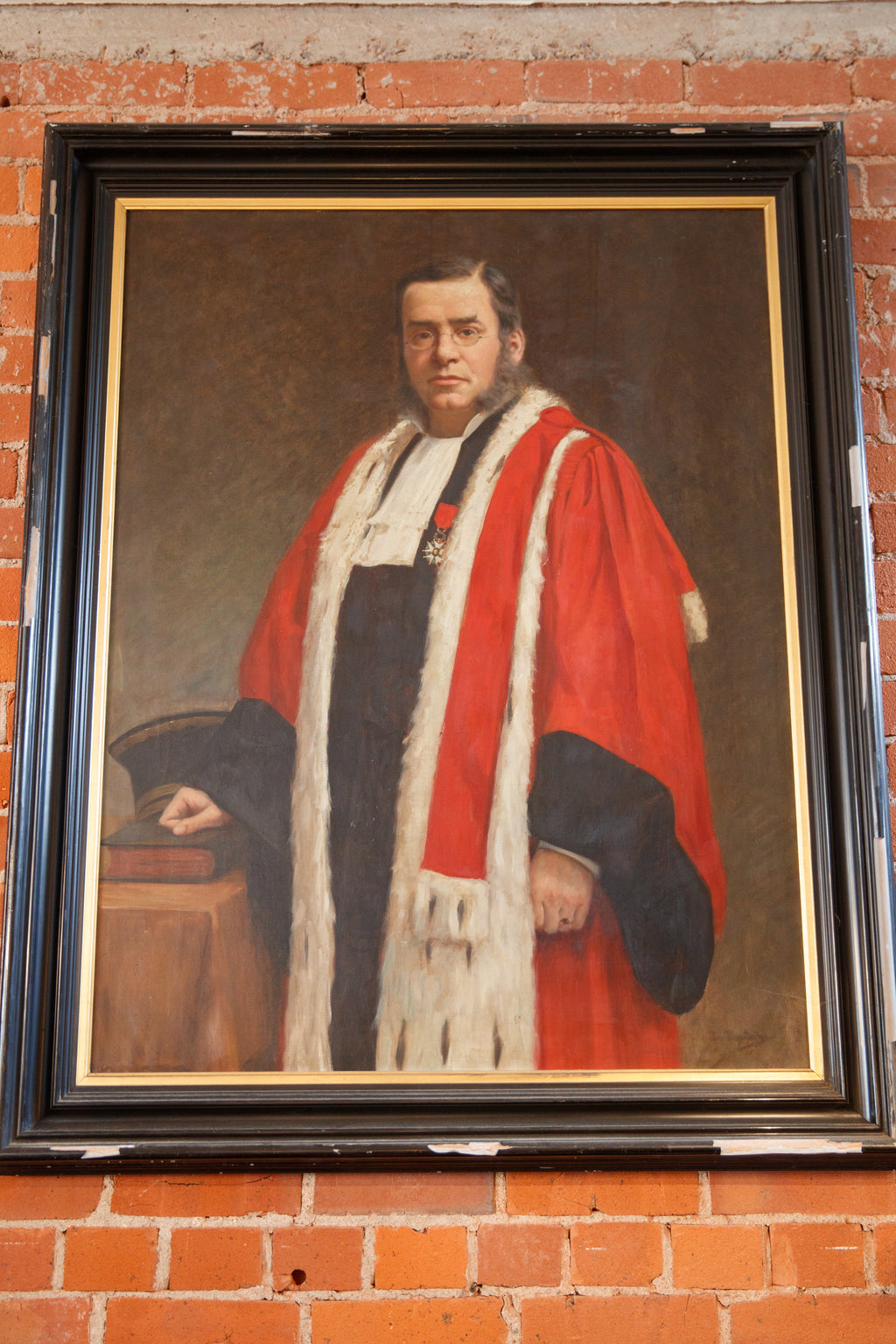 French Mayor Oil Portrait