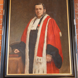 French Mayor Oil Portrait