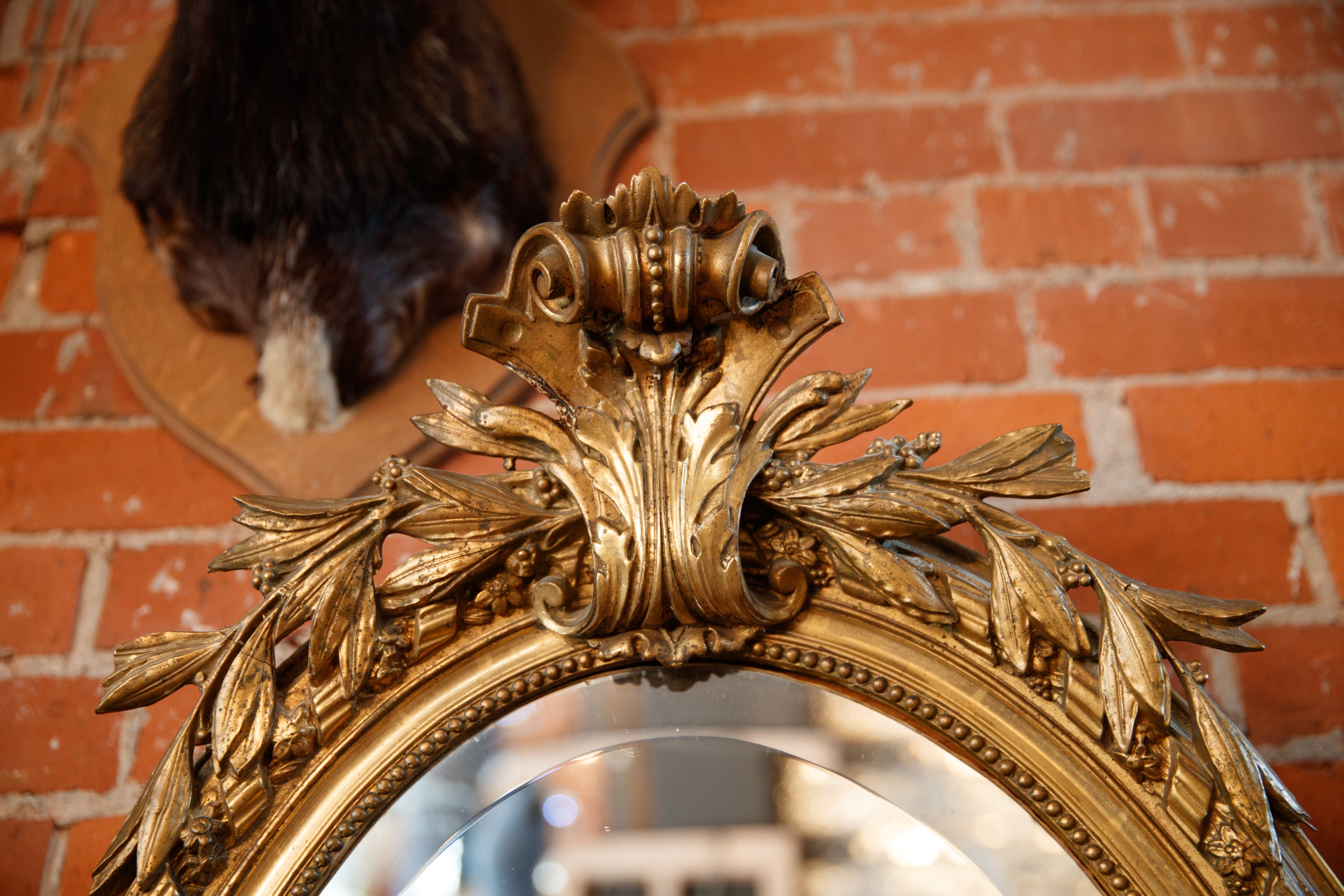 French Gilded Bevelled Glass Mirror