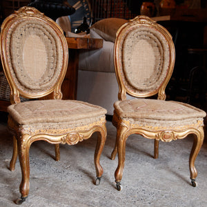 Italian Gilded Chairs 1860's