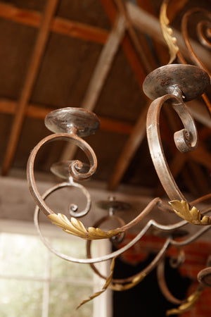 19th Century French Wrought Iron Candelabra