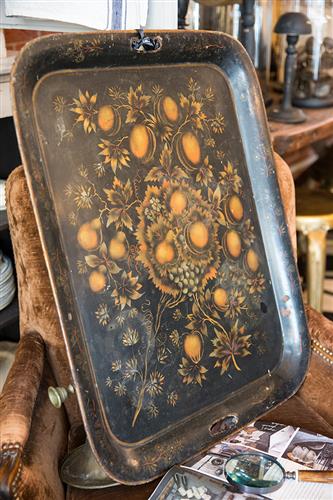 19th Century French Hand Painted Tray