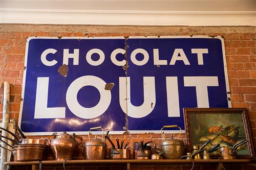 French Enamel Chocolate Sign