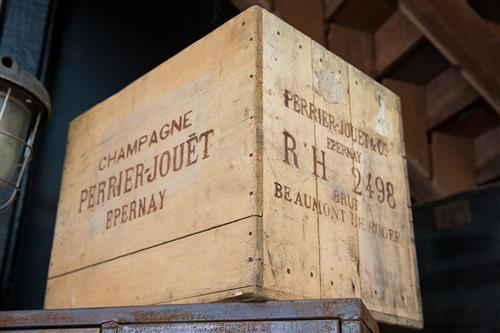 Perrier-Jouet wooden crate