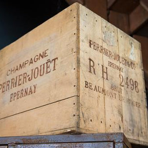Perrier-Jouet wooden crate