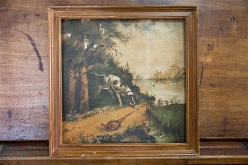 French Oil Pheasant & Dog