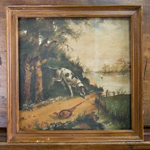French Oil Pheasant & Dog