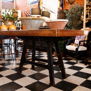 French Industrial Factory Steel Table