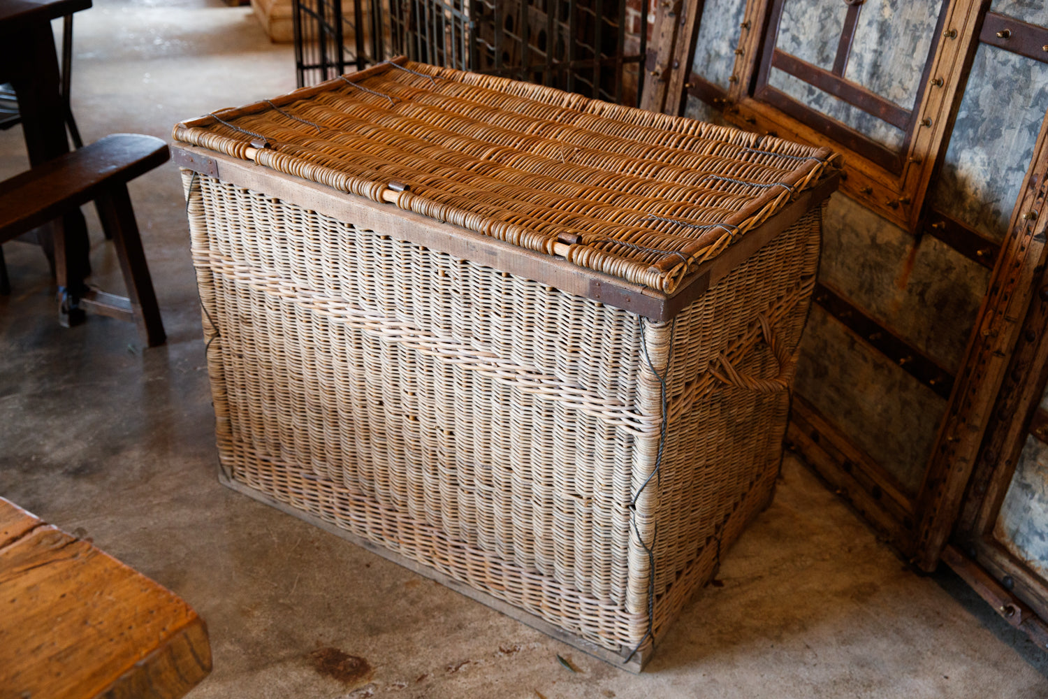 Beautiful Large 1930's French Trunk
