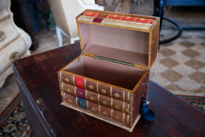 1940's French Leather Faux Book Box