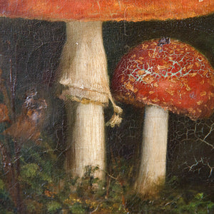 French Oil Canvas Toadstool