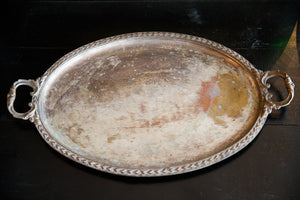 Beautiful Vintage French Silver Plate Tray