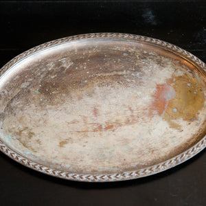 Beautiful Vintage French Silver Plate Tray