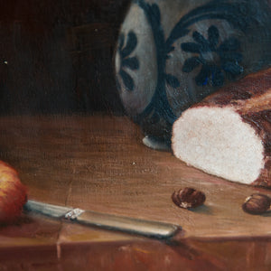 French Oil Canvas - Apples & Bread