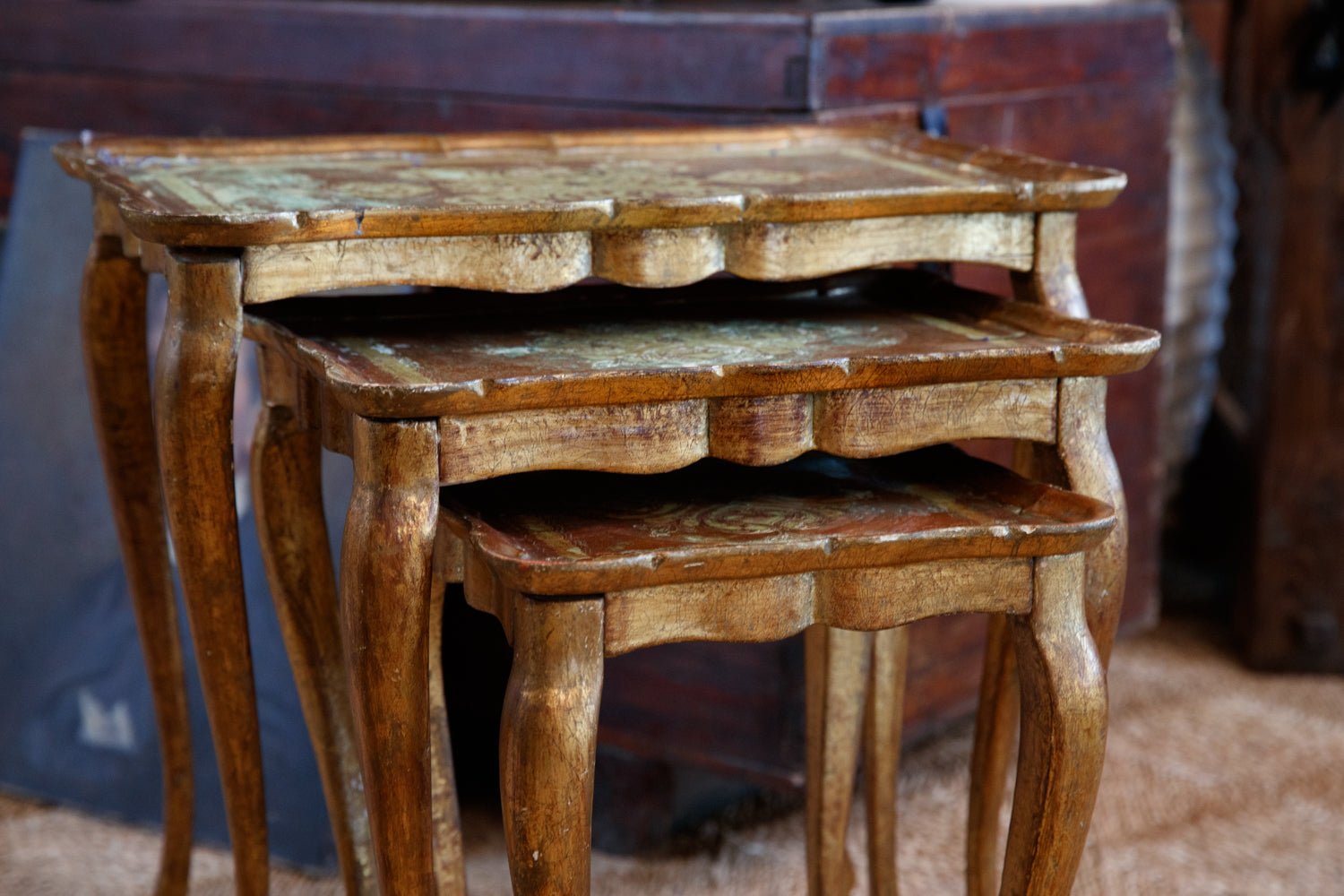 Vintage Italian Florentine Nesting Tables