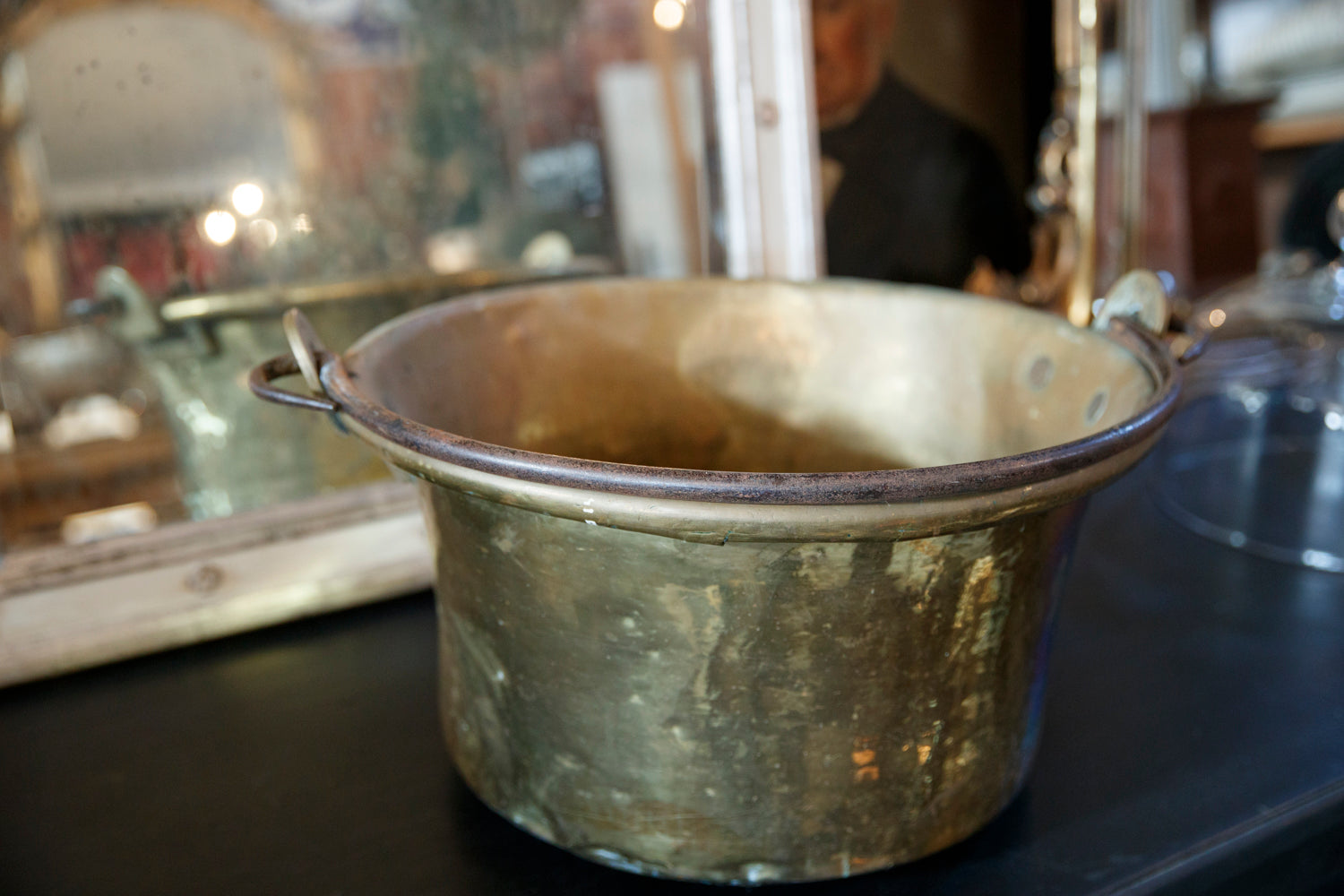 Large French Brass Pot