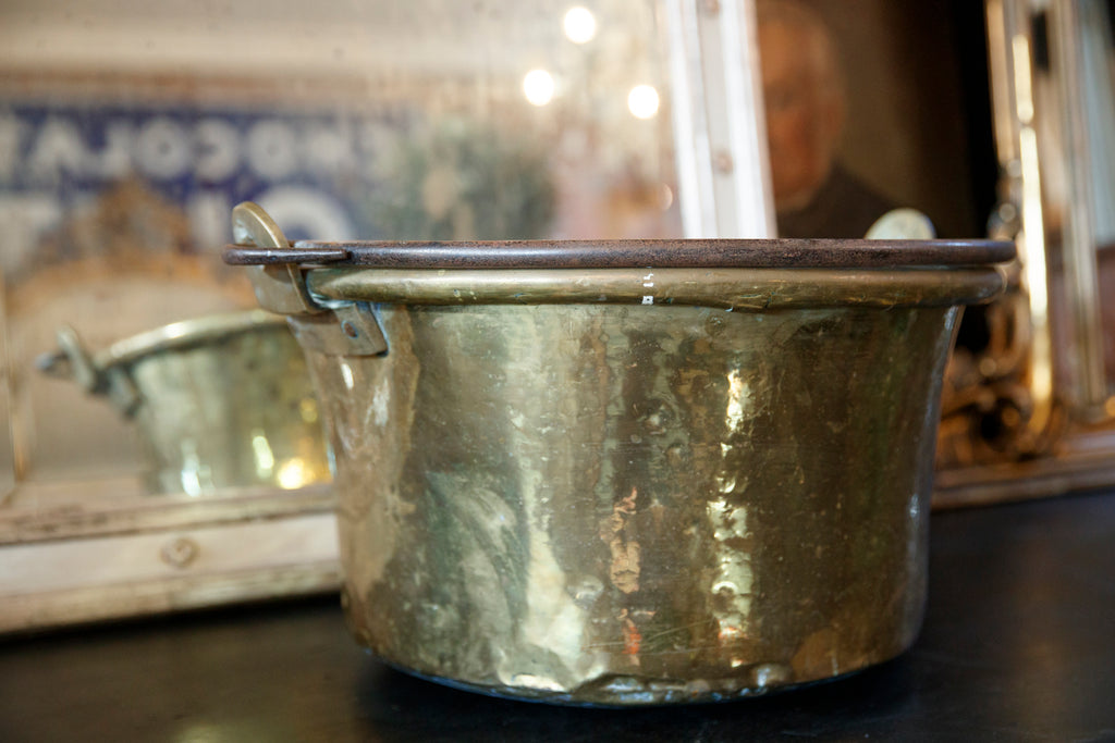 Large French Brass Pot