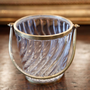 Crystal Mid Century Ice Bucket