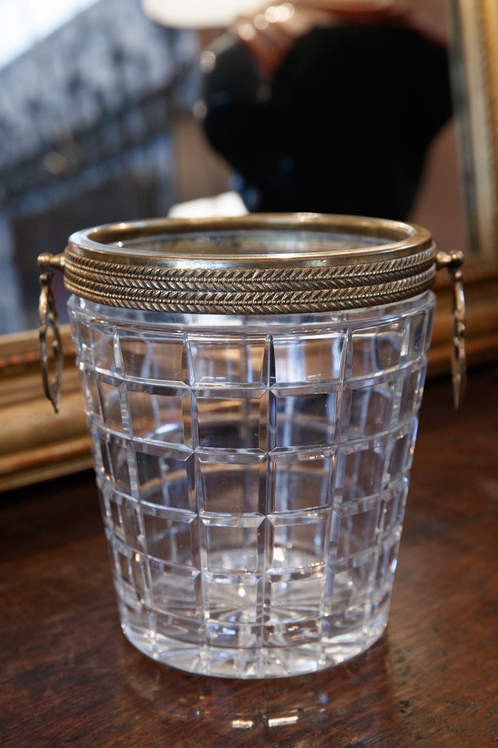 Mid Century French Crystal Champagne Bucket