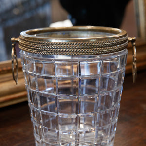 Mid Century French Crystal Champagne Bucket