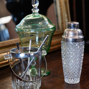 Original Mid Century Crystal Bar Accessories