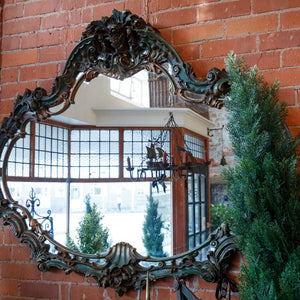Large Carved Italian Wooden Mirror