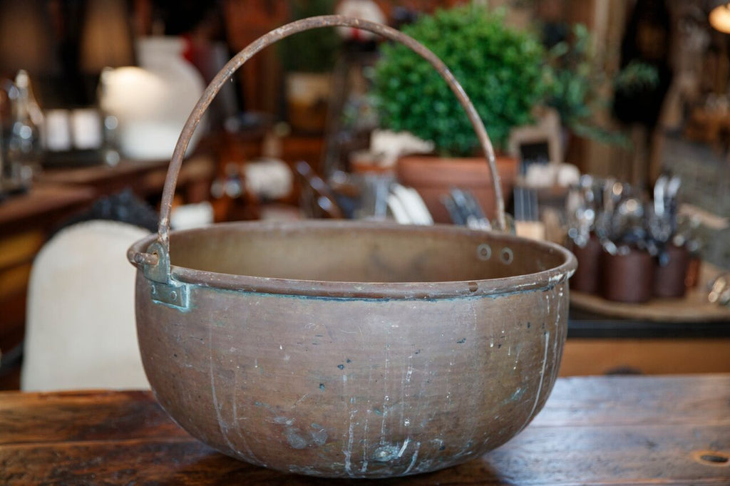 French Brass Cauldron