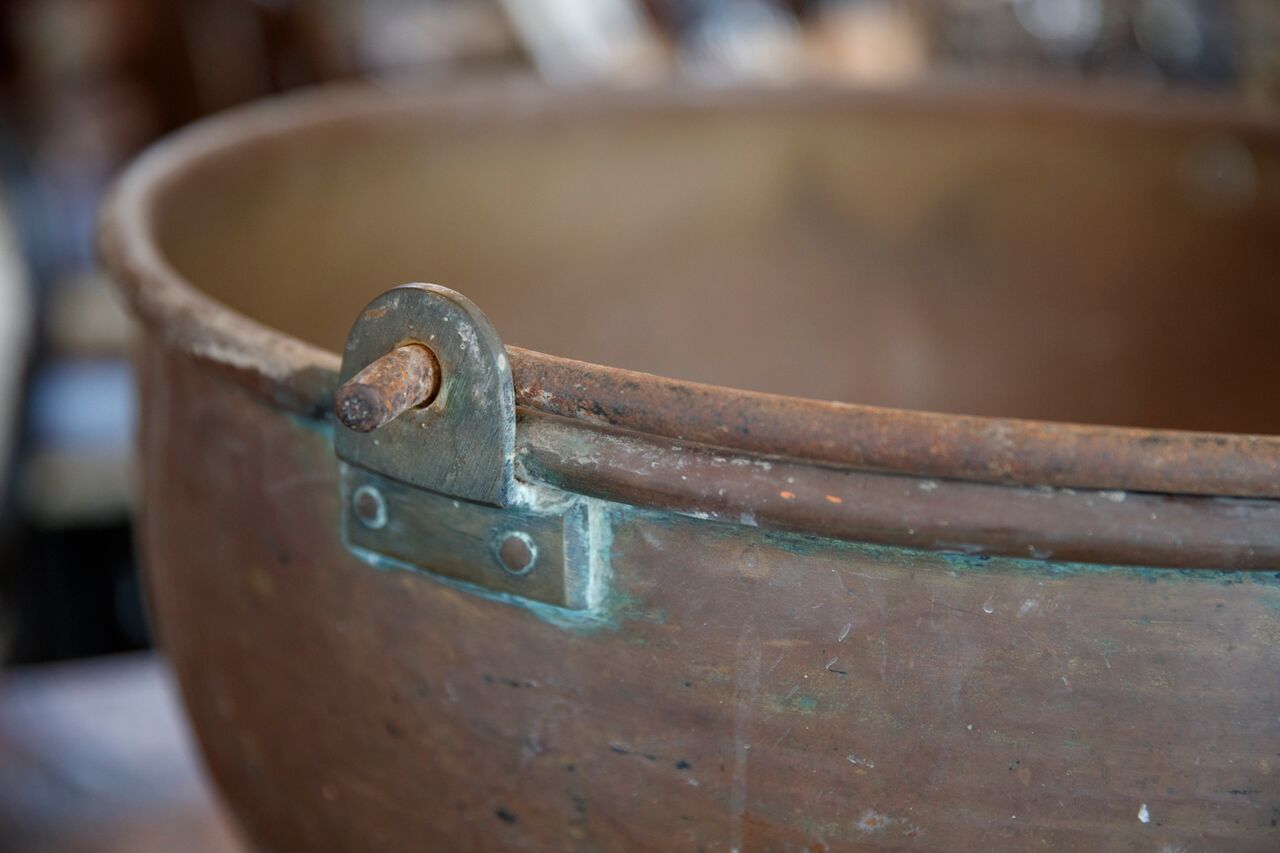 French Brass Cauldron