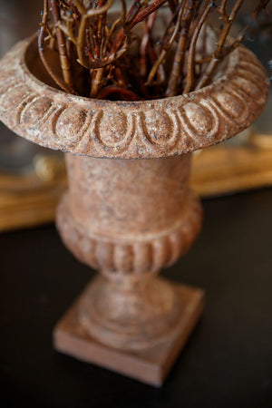 French 19th Century Cast Iron Urns