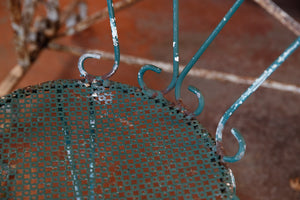 French Green Iron Garden Chairs