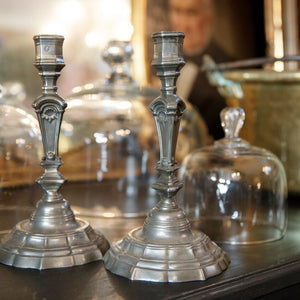 French Pewter Candlesticks