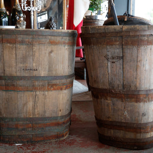 Vintage French Oak Vineyard Grape Barrels