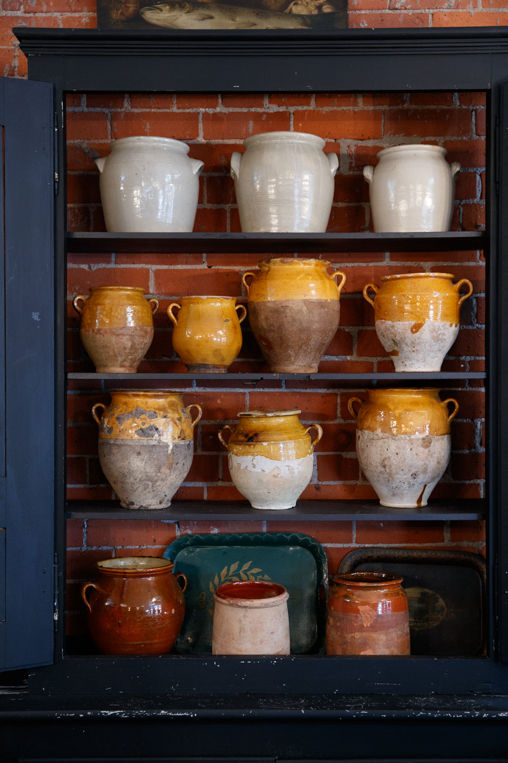 Original Vintage French Provence Confit Pots