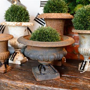 19th Century French Cast Iron Urns