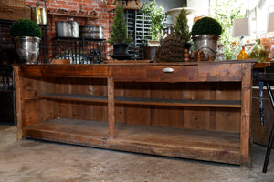 Original French Pine Shop Counter