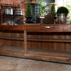 Original French Pine Shop Counter