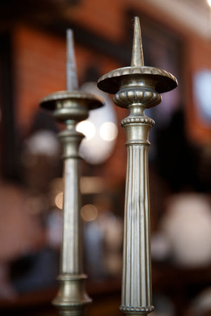 French Brass Altar Candlesticks