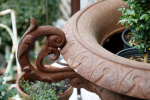 Large French Cast Iron Urn - Rust Patina