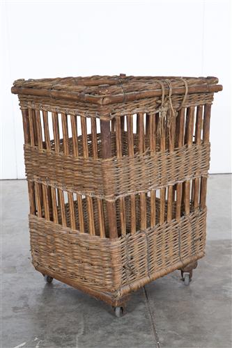 French Baguette Basket on Wheels (1900)