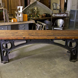 French Industrial Console Table