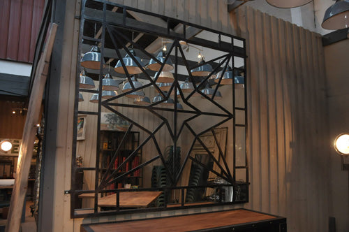 Industrial Steel Star Mirror