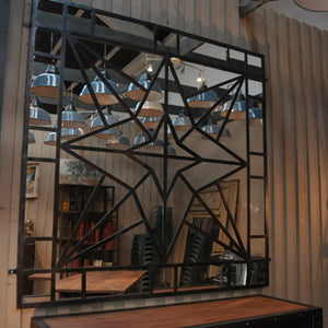 Industrial Steel Star Mirror