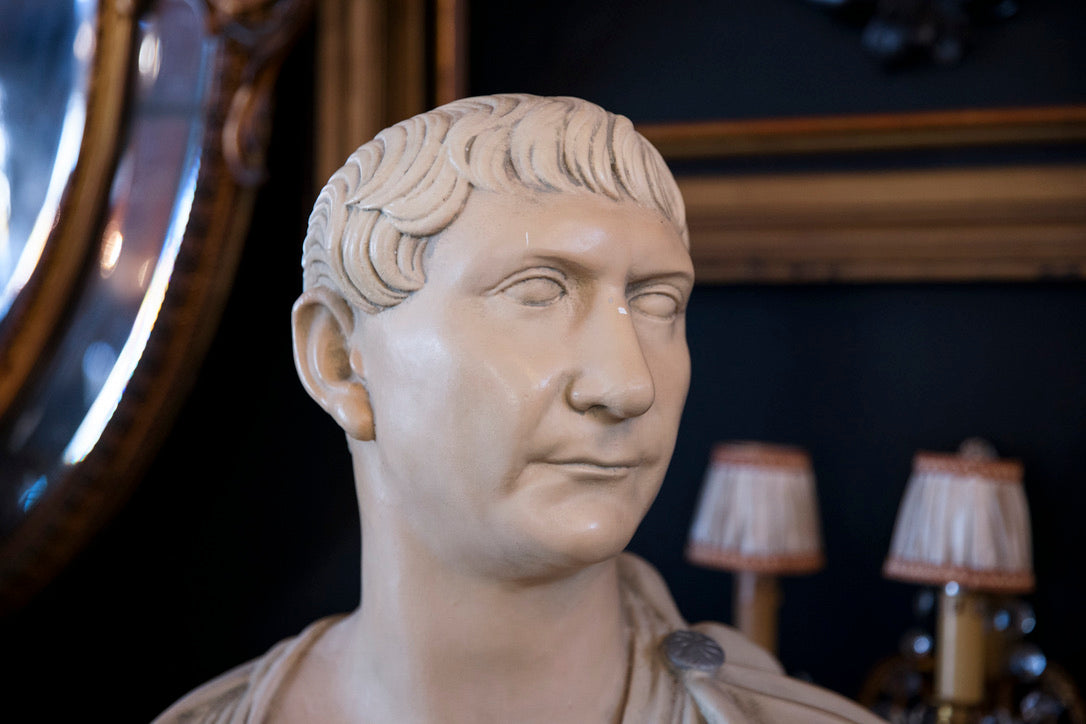 Roman Emperor 'Trajan' Plaster Bust
