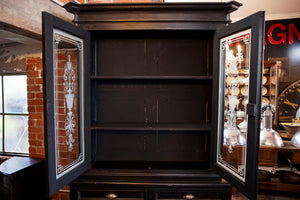 1920's French Bistro Dresser - Etched Glass Doors